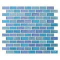 New Design Blue 3D Bubble Stained Mosaic Glass Irregular Loose Tiles